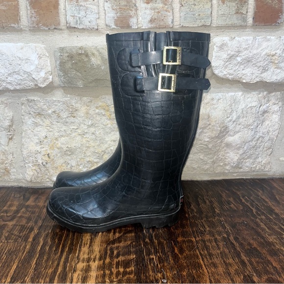 Chooka Crocodilia Black Rubber rain boots - Picture 3 of 11